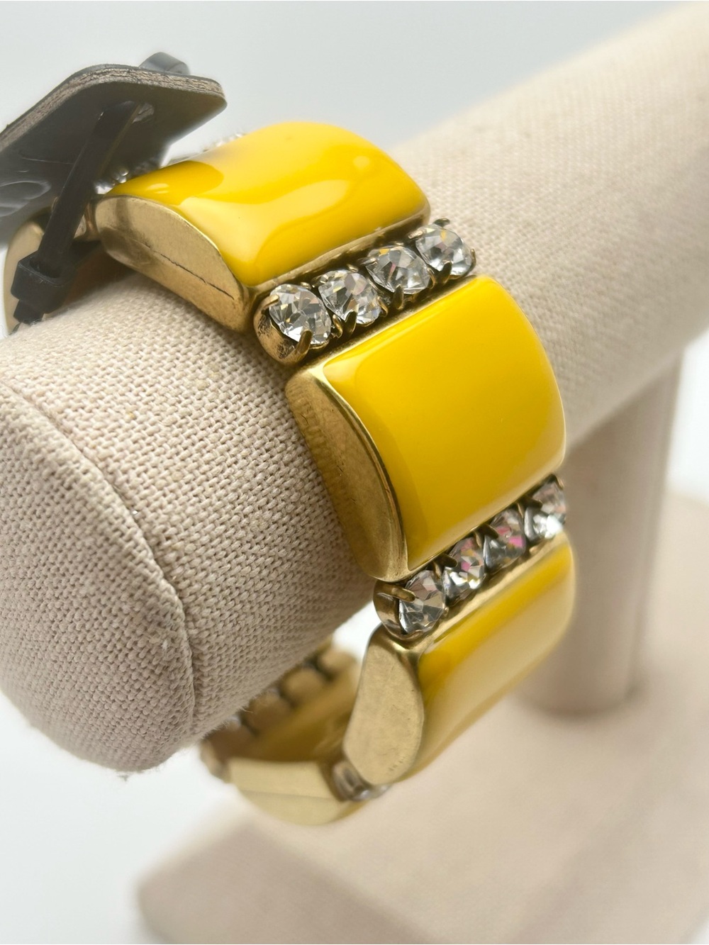 J. Crew Yellow Jeweled Stretch Bracelet NWT